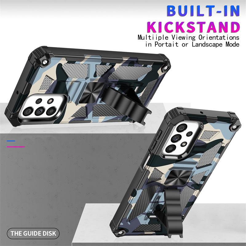 Подходит для чехлов для мобильных телефонов серии Samsung A53 Camouflage Bayi S22 Ultra Магнитный чехол-подставка Защита от падений