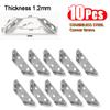 10pcs Stainless Steel Corner Brace Universal Furniture Corner Connector Heavy Duty Angle Shelf Brackets for Wood Furniture