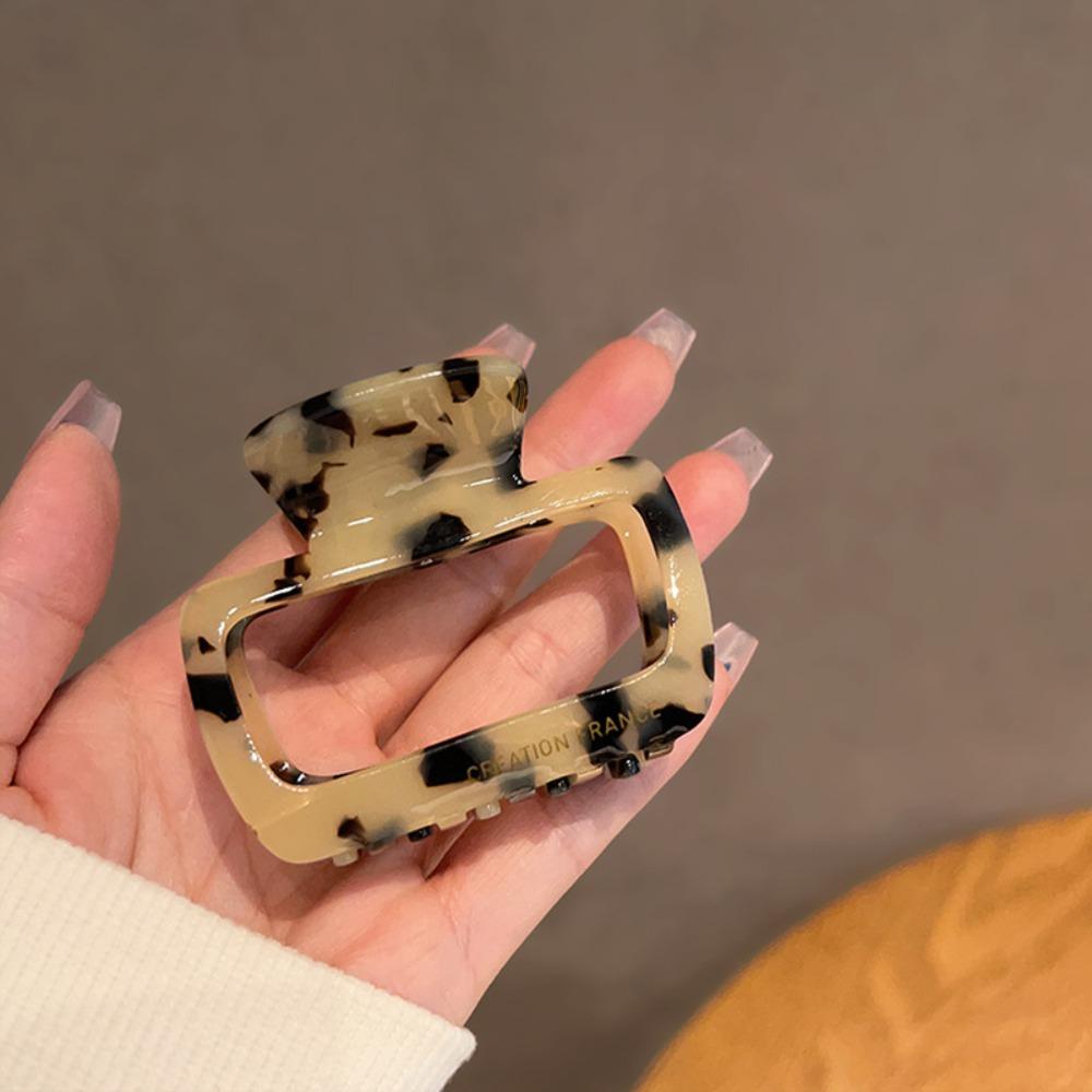 Выдолбленный квадратный коготь для волос Элегантная заколка для волос в стиле ретро Сильный стильный коготь для девочек