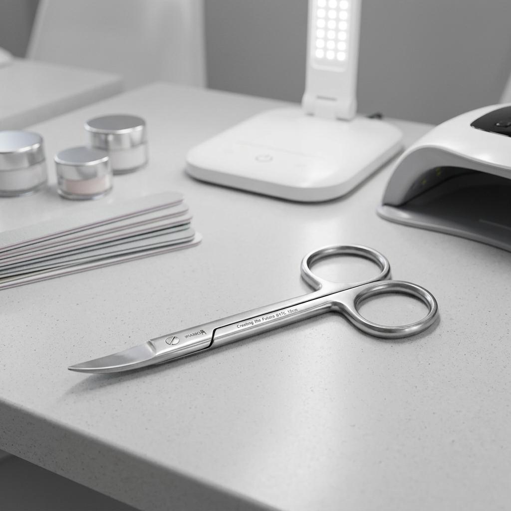 Nail Cuticle Scissors Straight Blades Cosmetic Manicure Pedicure Steel Spa Salon Silver