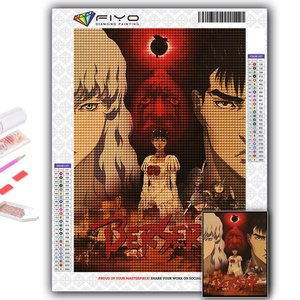 Алмазная картина Аниме Берсерк Алмазная мозаика Ремесло Алмазная вышивка Картина