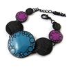 [G5532] - Designer Bracelet 'Princesse Pop' Blue Purple