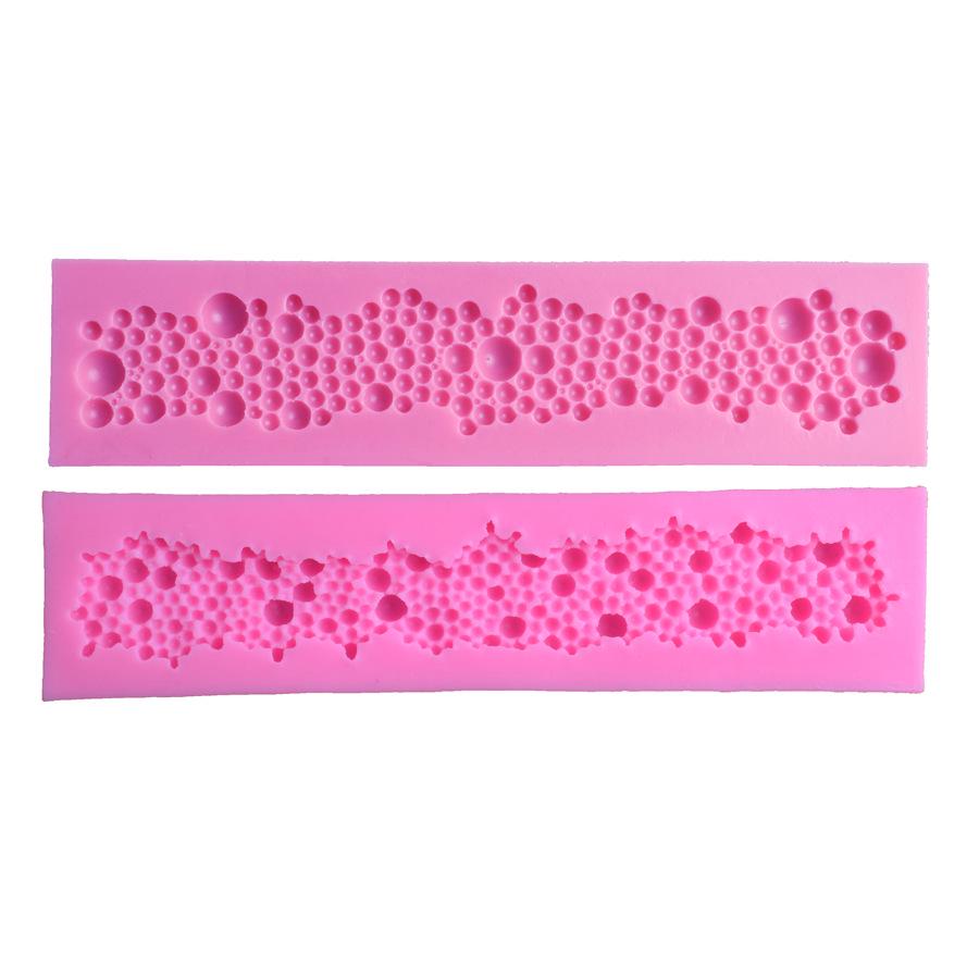 Жемчужное кружевное ожерелье в горошек, помадка, силиконовая форма, сделай сам, форма для украшения края шоколадного торта