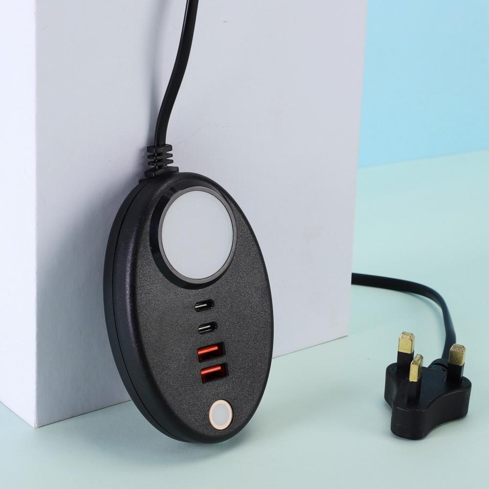 Multi Ports 50W Fast Wall Charger 2USB 2Type-C Charging Charger with Touch LED Night Light Power Adapter For iPhone 17 Xiaomi 17