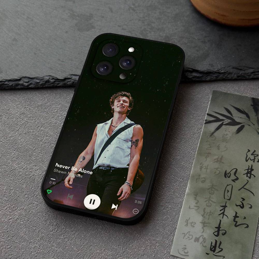 Чехол для телефона певца Шона Мендеса для iPhone 17,16,15,14,13,12,11 Plus,Pro,Max,XR,XS,X,7,8 Plus,Mini Черный Силиконовый Мягкий