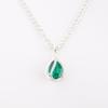 Chrome Diopside Gemstone 925 Stamped Silver Jewelry Zircon Pendant Birthday Gift CZP-7-11