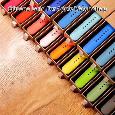 Силиконовый ремешок для Apple Watch, ремешок 44 мм, 40 мм, 42 мм, 38 мм, 49 мм 3 6 se, ремешок для часов Ultra Correa, браслет iWatch series 7, 8, 41 мм, 45 мм