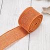 Цветная burlap-лента с кромкой из пеньковой нити, шириной 4 см, для DIY рождественских украшений