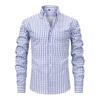 Модная клетчатая рубашка с длинным рукавом и лацканами для мужчин, повседневный свободный кардиган с пуговицами и вставками