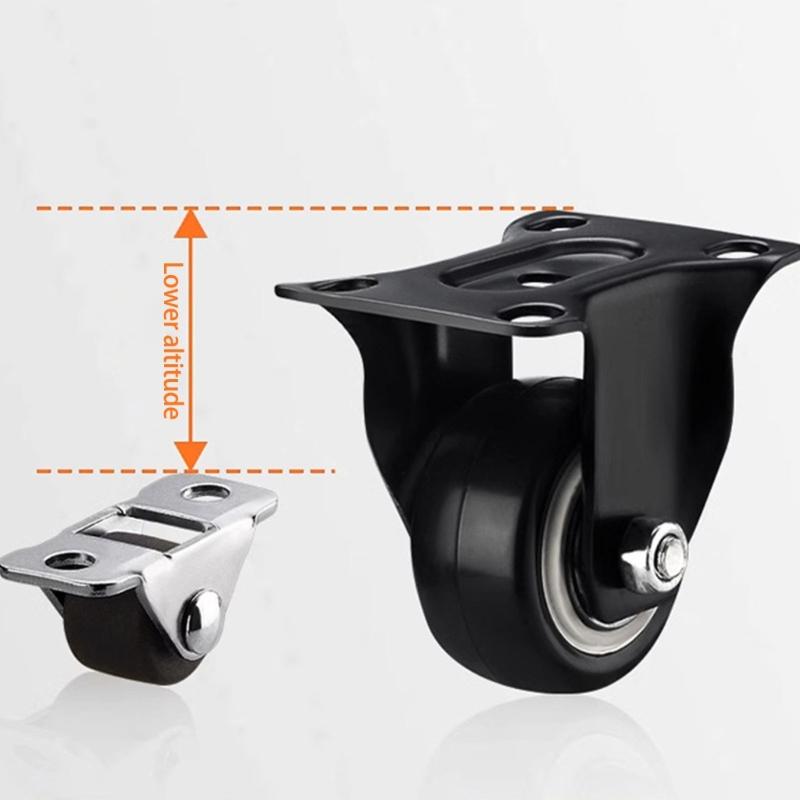 4pcs Mini Furniture Casters Easy To Install Rubber Wheel  Floor Protections for Easy  Movement Of Small Furniture