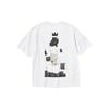 Uniqlo X Коллаборация с Jean-Michel Basquiat Весна/Лето 2024 Футболка с принтом на спине, с круглым вырезом, с коротким рукавом, унисекс, белая 470739-00