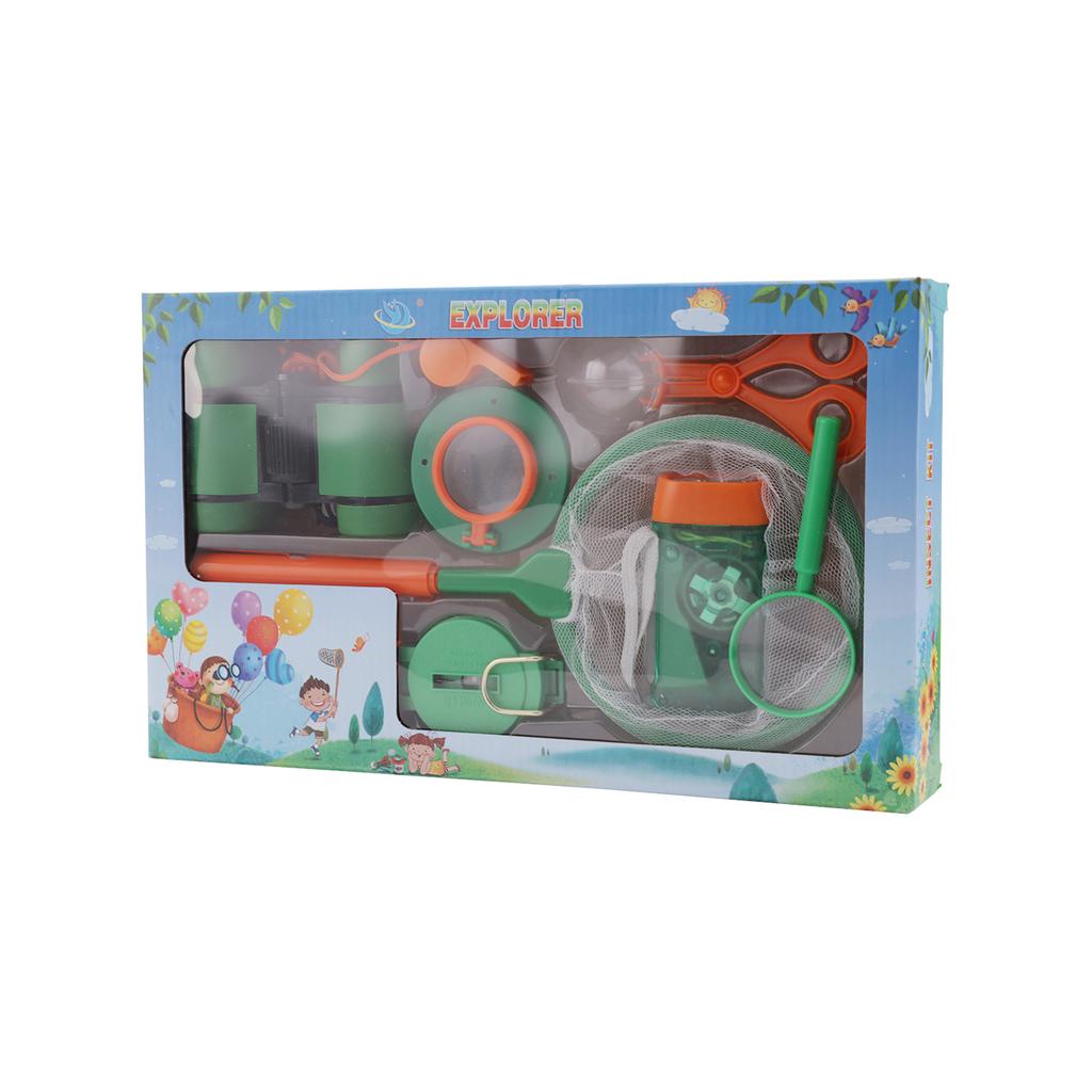 Kids Outdoor Adventure Exploration Equipment Binoculars Magnifying Glass Catching Insects Tools