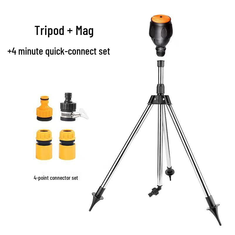 Автоматический вращающийся на 360° садовый дождеватель: Эффективно поливает газоны и сады с помощью прочной распылительной насадки.