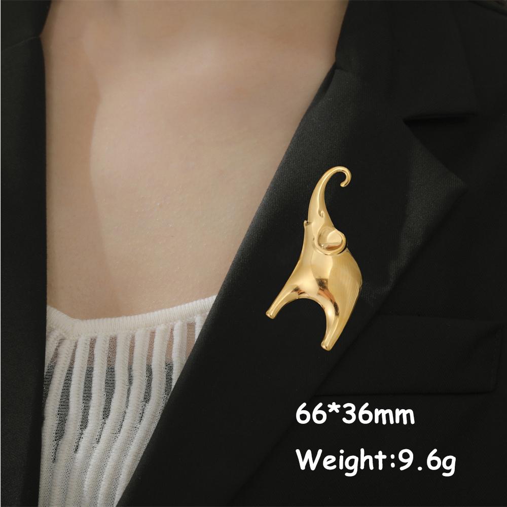 Брошь слон My Shape из нержавеющей стали, Брошь-животное, Брошь с именной табличкой для женского и мужского костюма, Украшения, Подарки для любителей слонов
