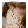 Девичья футболка Happyology из органического хлопка с цветочным воротником-лацканом