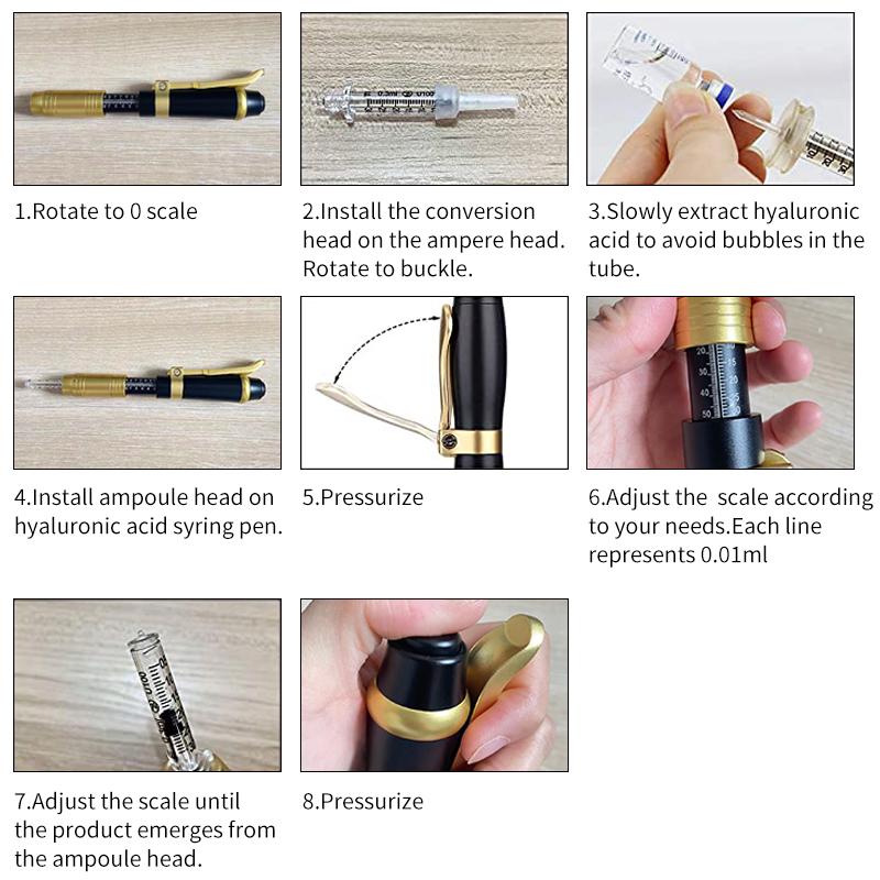 High Pressure Hyaluron Acid Pen Anti Wrinkle Lip Injection Hyaluron Gun Face Atomizer Tattoo Supplies Hyaluron Pen