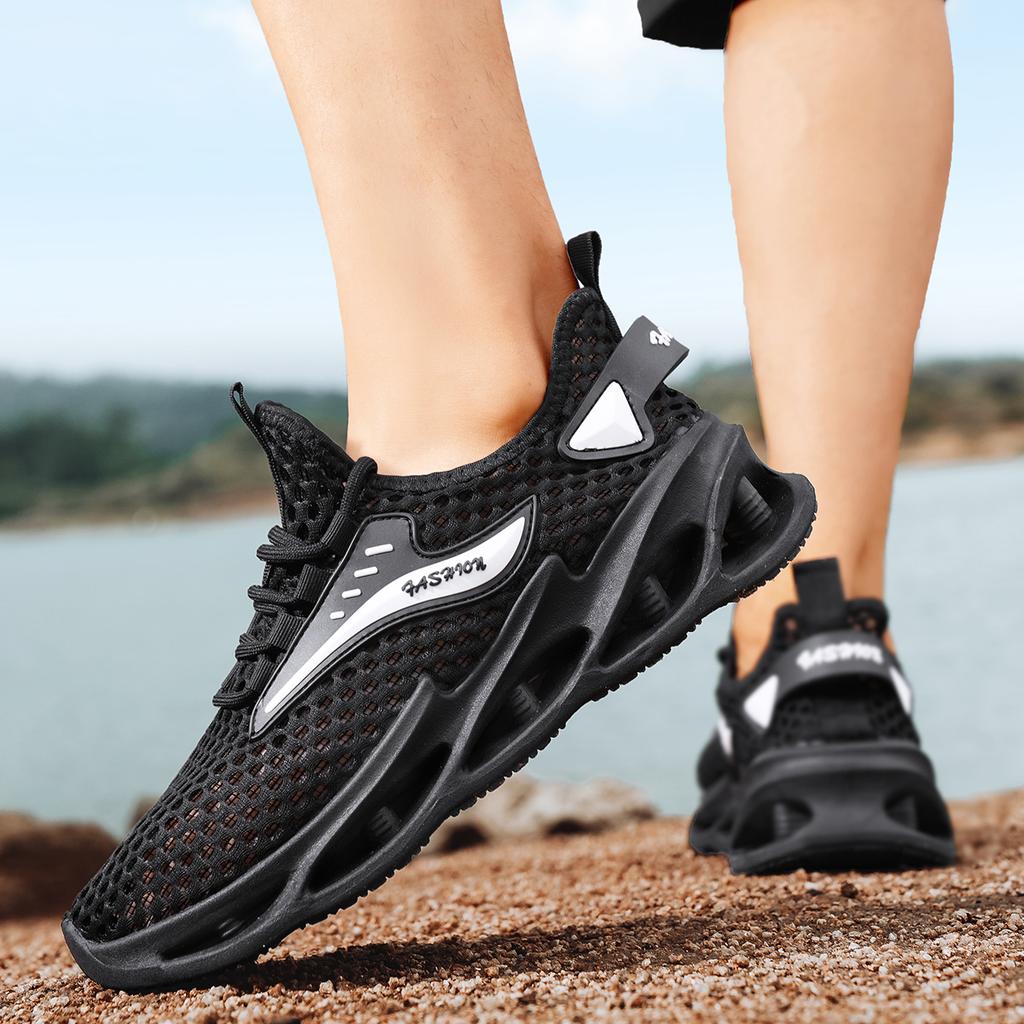 Мужская обувь Лето Новые дышащие сетчатые полые теннисные туфли Мужские кроссовки для бега Повседневная спортивная обувь для ходьбы Tenis Masculino