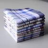 3Pcs/set Fashion Plaid Stripe Pocket Square Handkerchiefs For Old Men Classic Soft Cotton Suit Pocket Square