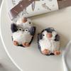 Plush Earbuds Case for AirPods 4th Generation,Funny Creative Cute Cartoon Fluffy Penguin Design Cover Compatible with AirPods 3 for Girls Boys Kids