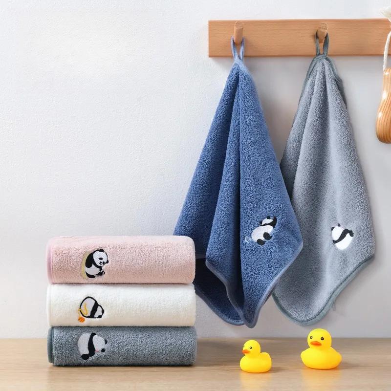 Мультяшная панда детское полотенце хлопковое полотенце для лица и рук для детей взрослых мягкое впитывающее детское полотенце для душа банное полотенце 50x25 см