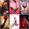 HC 5D DIY Diamond Painting Full Square Red Wine Diamond Embroidery Rhinestone Picture Diamond
