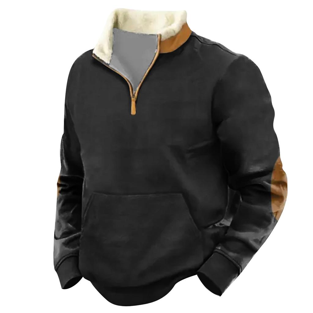 Весенне-осенняя мужская толстовка с воротником-стойкой на открытом воздухе, повседневные свитера, топы