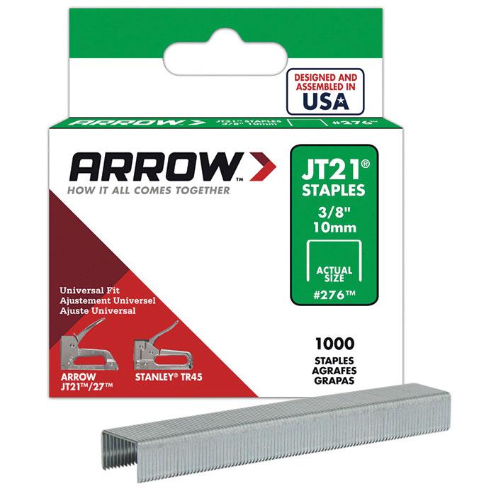 Arrow JT21 Staples 10mm 3/8'' 1000pk