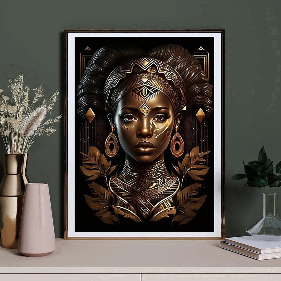 Diamond Painting New Arrivals African Woman Diy Full Square Round Drill Rhinestone Embroidery Girl Mosaic Cross Stitch Kits Wall Decor FG1914