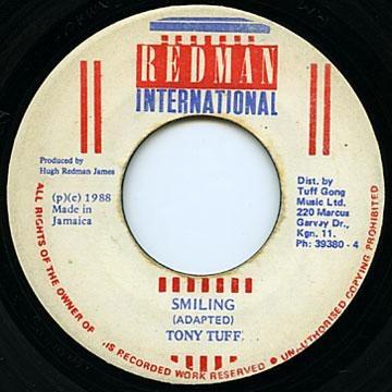 7inch Record TONY TUFF Smiling NONE Redman Internat 1988 Jamaica Reggae Ska Dub Used
