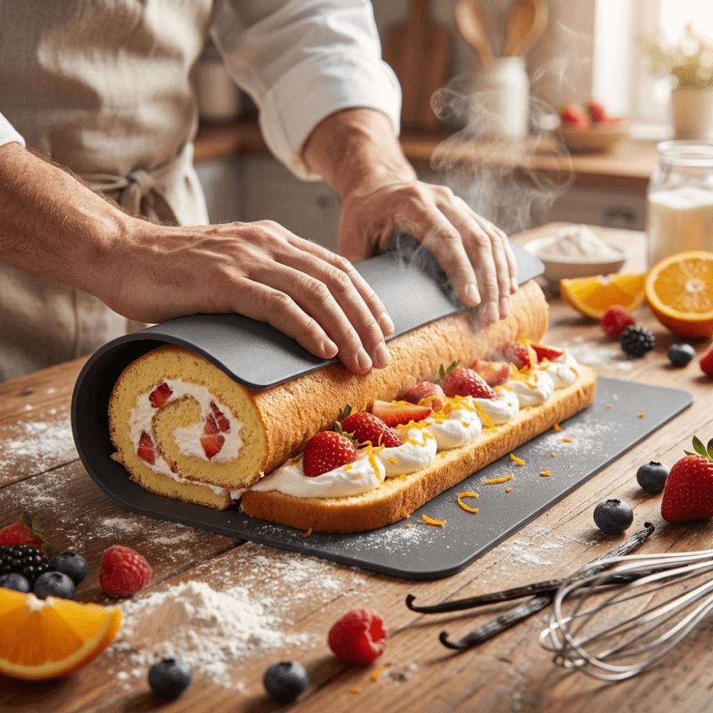 40cmx30cm Silicone Baking Mat Silicone Macaron Swiss Roll Mat Reusable Cake Roll Pad Home Kitchen
