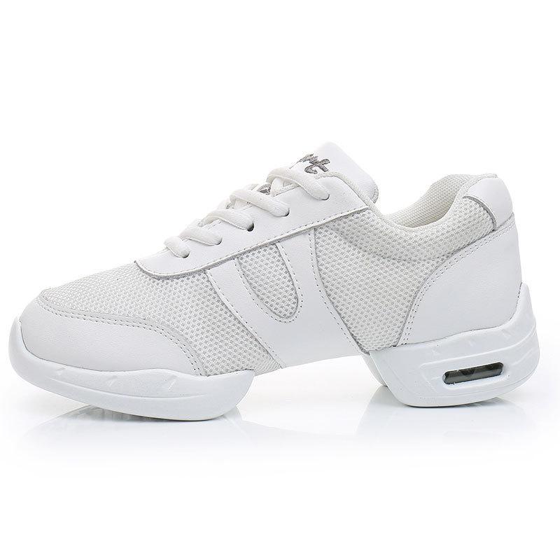 Танцевальная обувь для мужчин и женщин, современные джазовые кроссовки с мягкой подошвой, аэробика, дышащие легкие мужские танцы, фитнес, спорт, черные