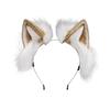 Повязка на голову из искусственного меха лисы с кошачьими ушками в плюшевом стиле для ролевых игр, переодевания, ручной работы, повязка на голову, реквизит для косплея