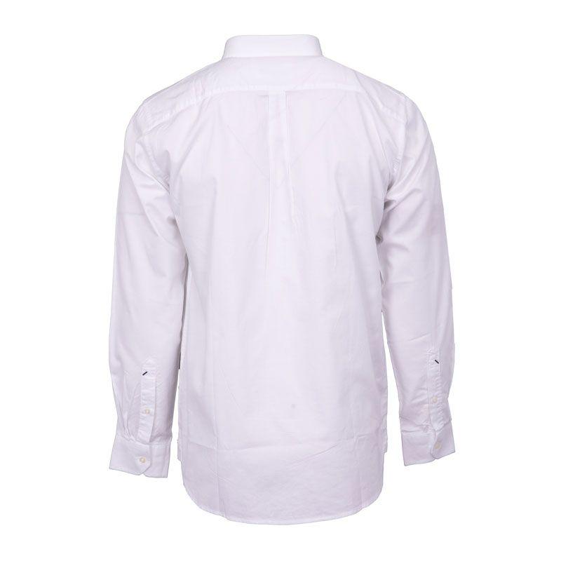 Мужская белая рубашка US POLO с длинными рукавами