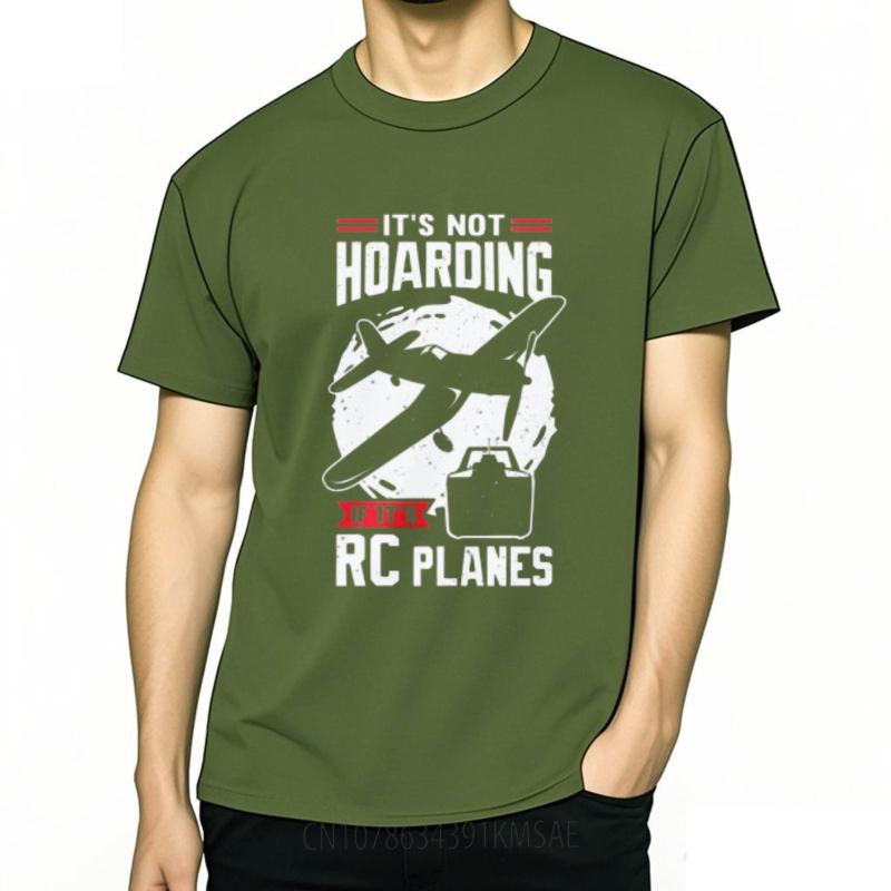 Solid Color Teeshirt Male Round Neck Tshirt Cotton Its Not Hoarding I Have Rc Planes Anime Unisex Top Tees Classic Tshirt