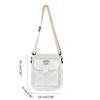 Crossbody Bag Shoulder Bag for Girl Women Japanese Style Travel Bag Fashion LeisureSquare Bag Adjustable Shoulder Belt  White