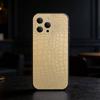 Чехол для телефона из кожи крокодила для iPhone 17,16,15,14,13,12,11 Plus,Pro,Max,Mini Силиконовый черный Мягкий чехол