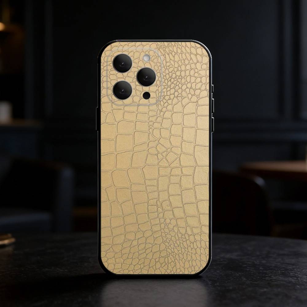 Чехол для телефона из кожи крокодила для iPhone 17,16,15,14,13,12,11 Plus,Pro,Max,Mini Силиконовый черный Мягкий чехол