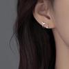 925 Sterling Silver Fishtail Earrings for Women - New 2024 High-End Light Luxury Design