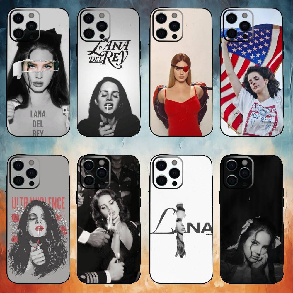 Чехол для телефона актера и певицы Ланы Дель Рей для iPhone 17,16,15,14,13,12,11 Plus,Pro Max, Мягкий силиконовый черный чехол