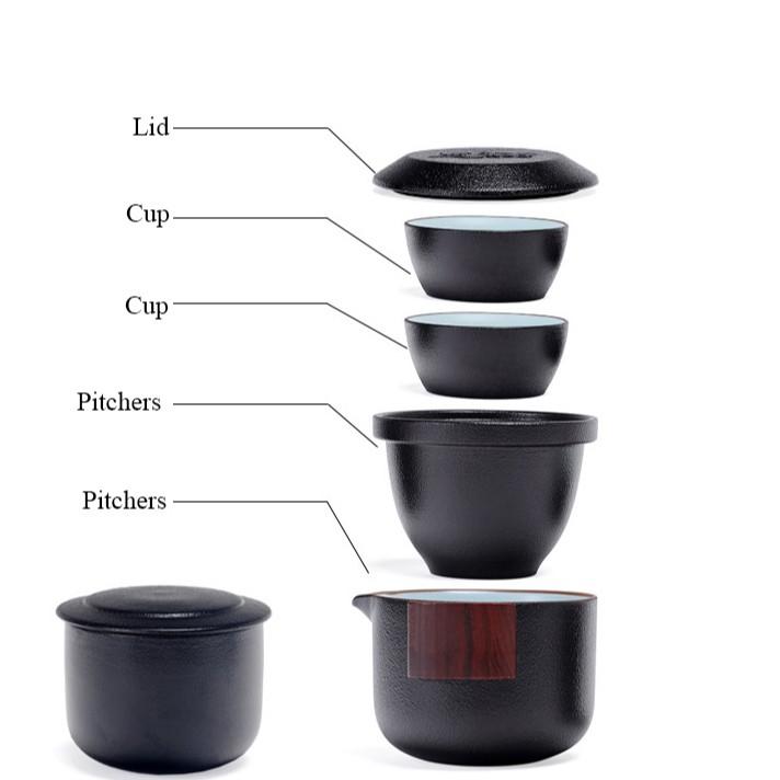 Керамический чайный набор Портативный Чайник на две чашки Быстрая чайная чашка