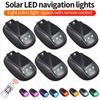 2/4/6x Солнечные стробоскопы RGB LED 8 цветов Светодиодный мигающий позиционный огонь Беспроводной свет Самолет Самолет Вертолет Предупреждающие огни