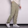 Men's Converse Solid Color Woven Straight-Leg Casual Pants/Trousers light grey Green 10021100-A04