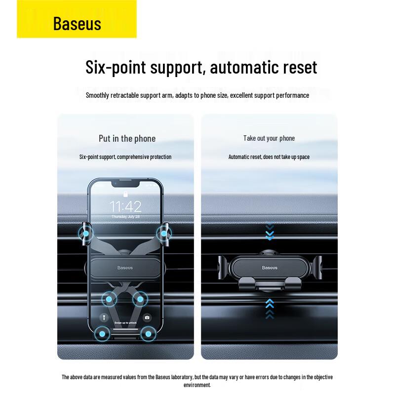 Baseus Гравитационный держатель для телефона в вентиляционное отверстие автомобиля
