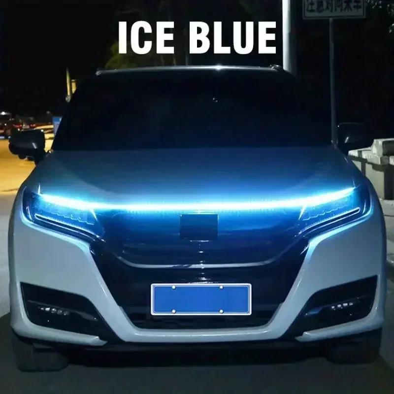 Светодиодная лента для капота автомобиля, постоянный сквозной тип, автомодифицированная передняя фара, обновление, декоративный свет, дневные ходовые огни для автомобиля