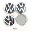 75mm  4pcs 3D New for Volkswagen Car Emblem Wheel Hub Center Cap Badge Covers Sticker Decal Styling Accessories