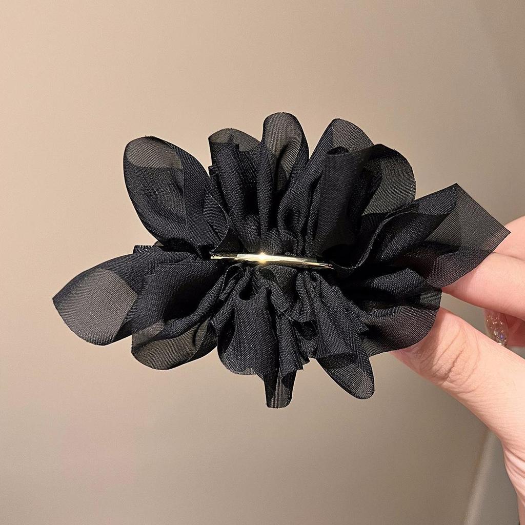 Elegant Chiffon Flower Hairpin for Women - Summer Ponytail Clip & Headdress