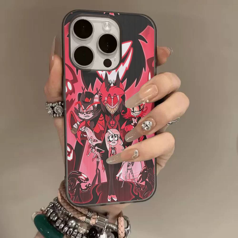Cartoon H-Helluva Boss Soft Corrugated Transparent Phone Case For IPhone 17 15 16 11 12 13 14 Pro Max Plus Pro