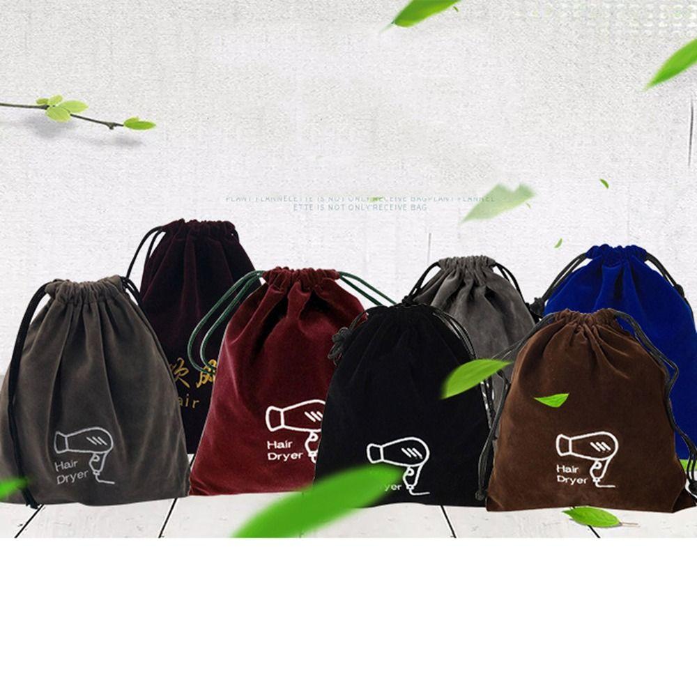 Bag Velvet Bag for Jewellery Hair Dryer Drawstring Bag Hair Dryer Pouch Travel Toiletry Carry Pouch