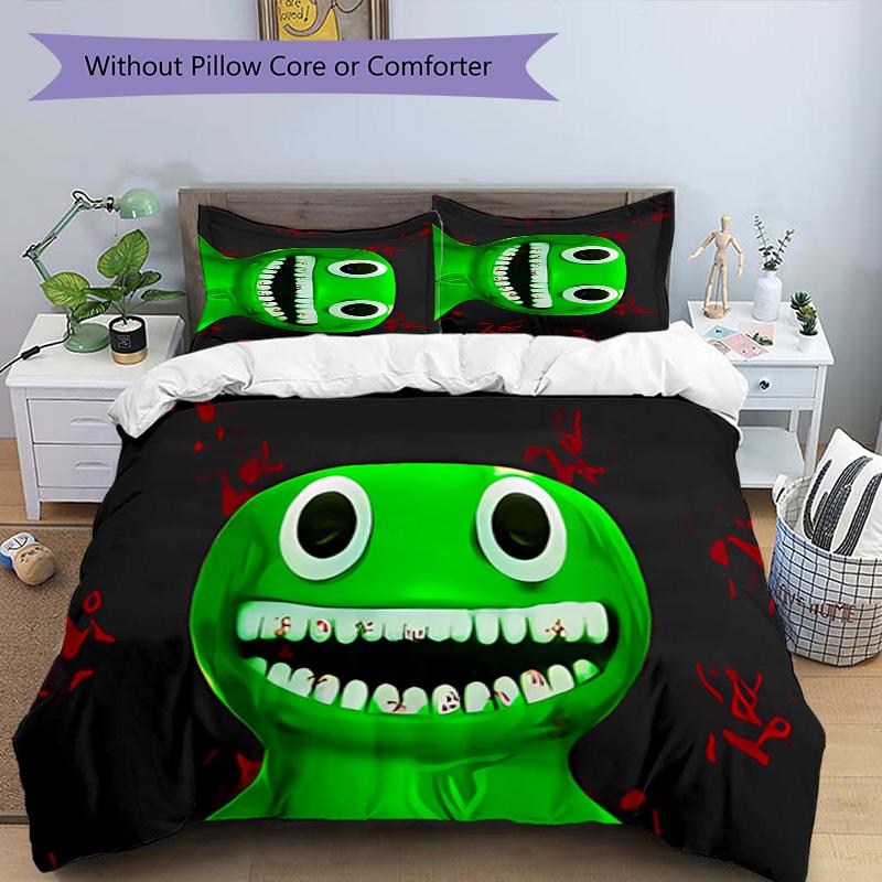 3pcs Garten of Banban pattern bedding set duvet cover set includes duvet cover &pillowcases, perfect all season bedroom decoration & gift