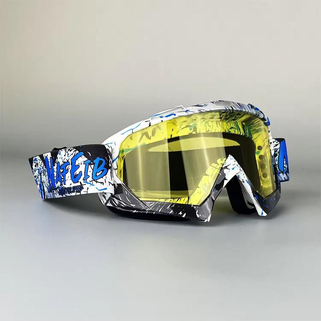 2026 Vibrant Frame Design Motocross Goggles UV400 Lens Lightweight Durable Adjustable Strap Outdoor Sports Riding Goggles